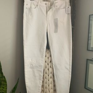 Women’s Distressed White Liverpool Jeans NWT